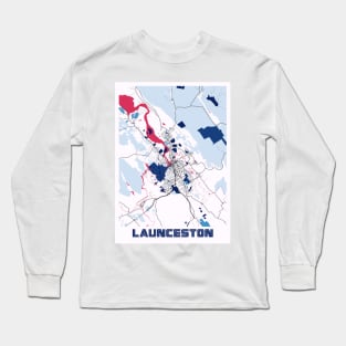 Launceston - Australia MilkTea City Map Long Sleeve T-Shirt